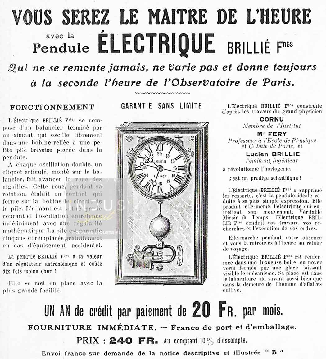 Brillie Publicite Pendule Electrique Hm02