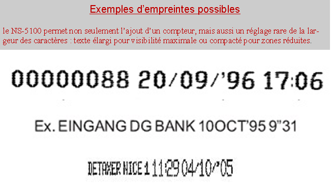 Empreintes NS5100